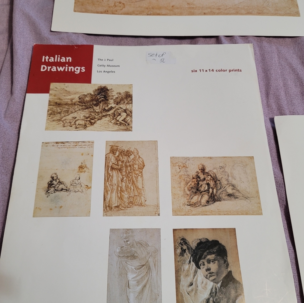 Set of 5 Italian Drawings - J. Paul Getty Museum Collection - 11x14" prints - Picture 10 of 10